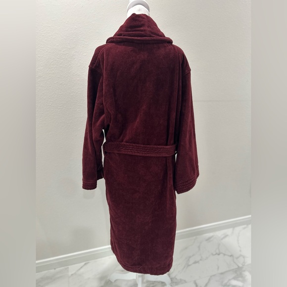 Avocado Organic French Terry Cloth Women's Robe in Color Port, Size L, EUC - Picture 8 of 9